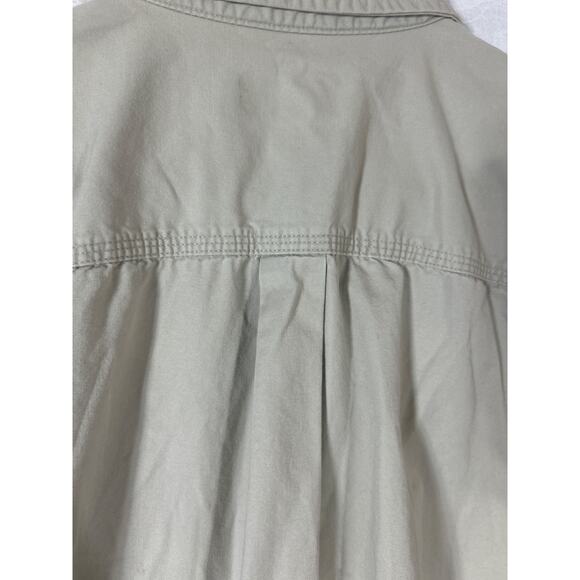 Carhartt Button Down Medium Tan 100382 Short Sleeve Workwear Utility Safari - Picture 8 of 10